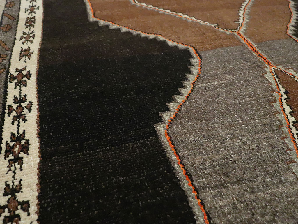 Vintage Turkish Anatolian Wide Gallery Runner, No.29229 - Galerie Shabab