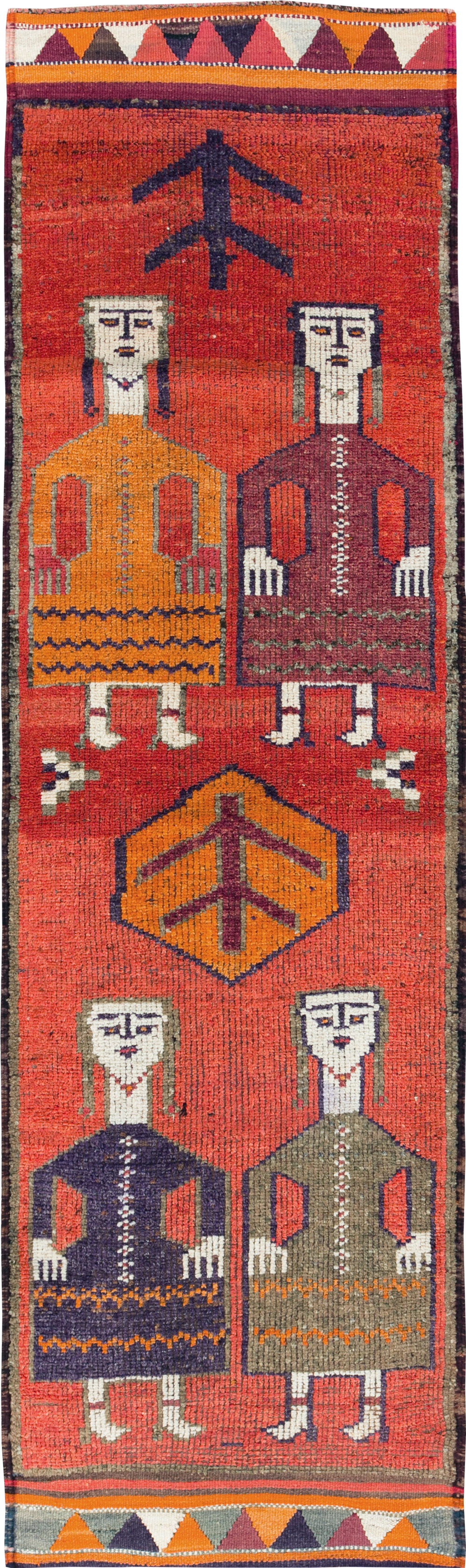 Vintage Turkish Anatolian Pictorial Runner, No.29231 - Galerie Shabab