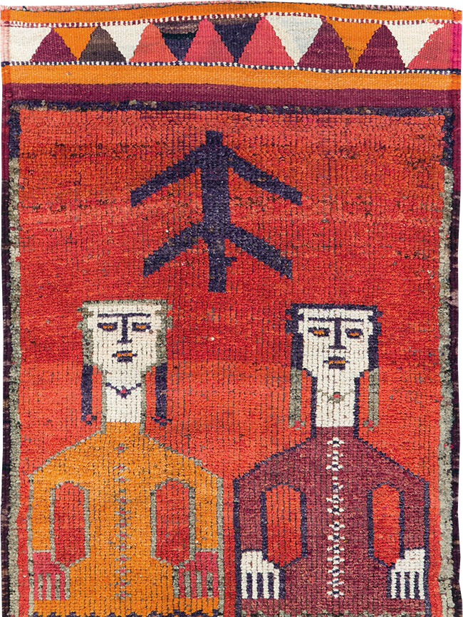Vintage Turkish Anatolian Pictorial Runner, No.29231 - Galerie Shabab