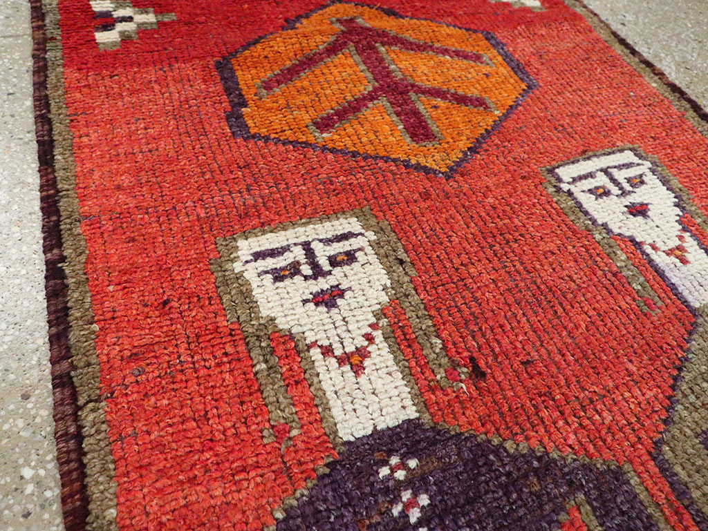 Vintage Turkish Anatolian Pictorial Runner, No.29231 - Galerie Shabab