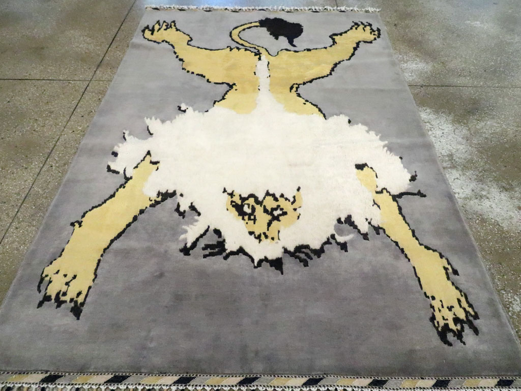 Contemporary Turkish Pictorial Accent Rug, No.29235 - Galerie Shabab