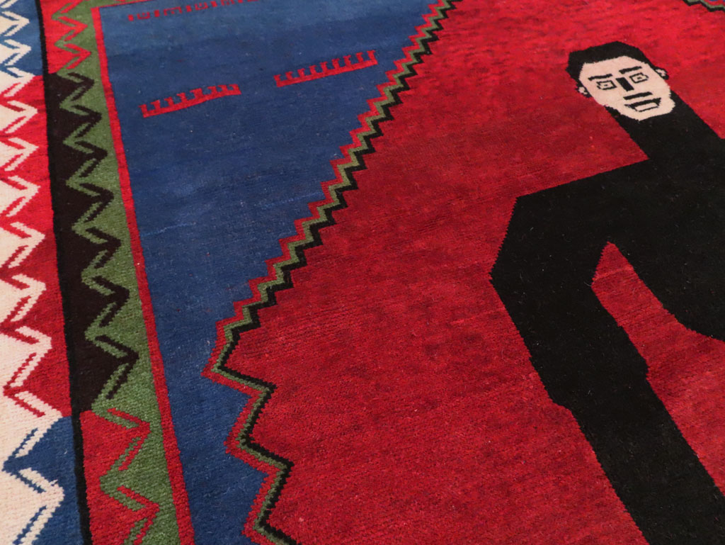 Modern Afghan Pictorial Frankenstein Rug, No.29236 - Galerie Shabab