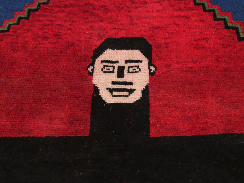 Modern Afghan Pictorial Frankenstein Rug, No.29236 - Galerie Shabab
