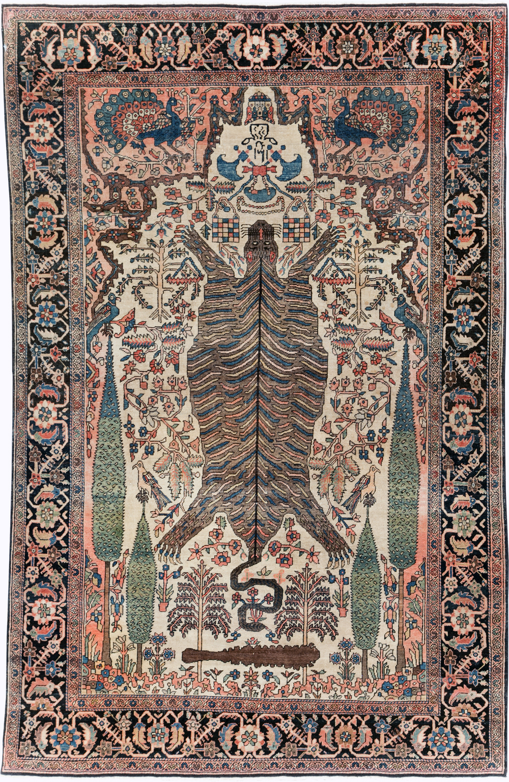 Antique Sarouk Farahan Pictorial Rug, No.29250 - Galerie Shabab