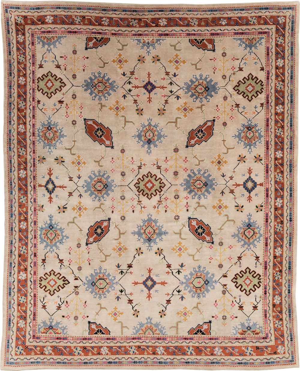 Vintage Turkish Oushak Large Room Size Carpet, No.29254 - Galerie Shabab