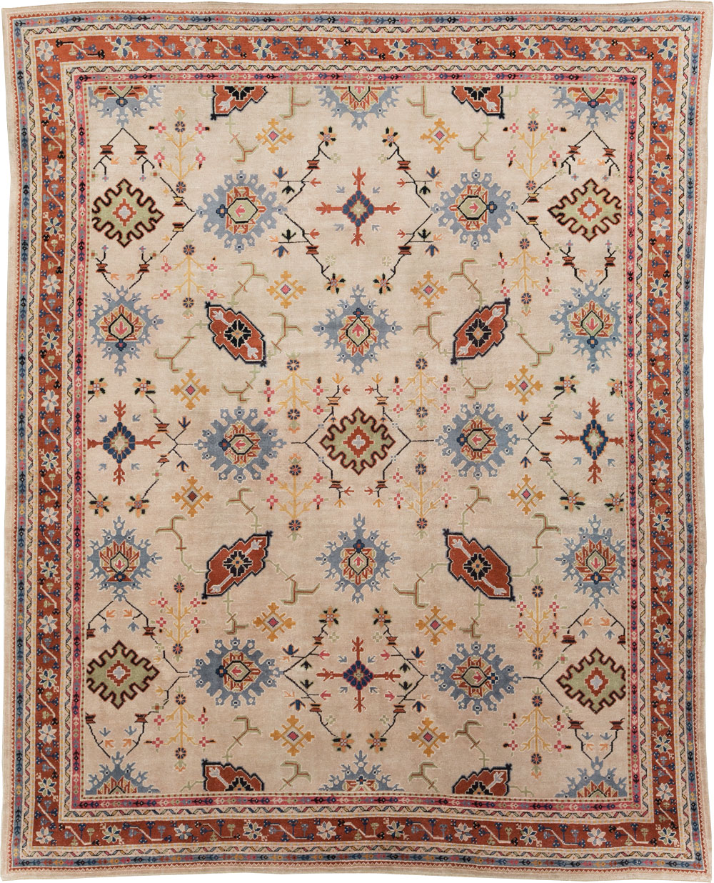 Vintage Turkish Oushak Large Room Size Carpet, No.29254 - Galerie Shabab