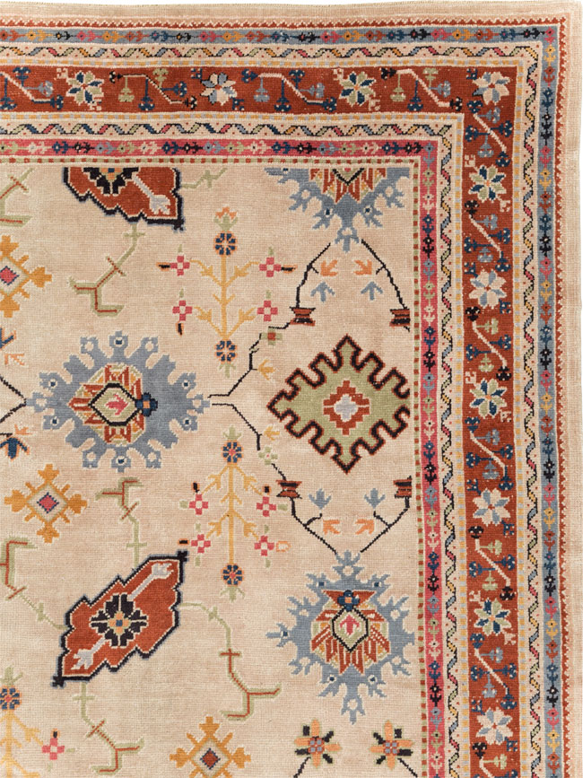 Vintage Turkish Oushak Large Room Size Carpet, No.29254 - Galerie Shabab