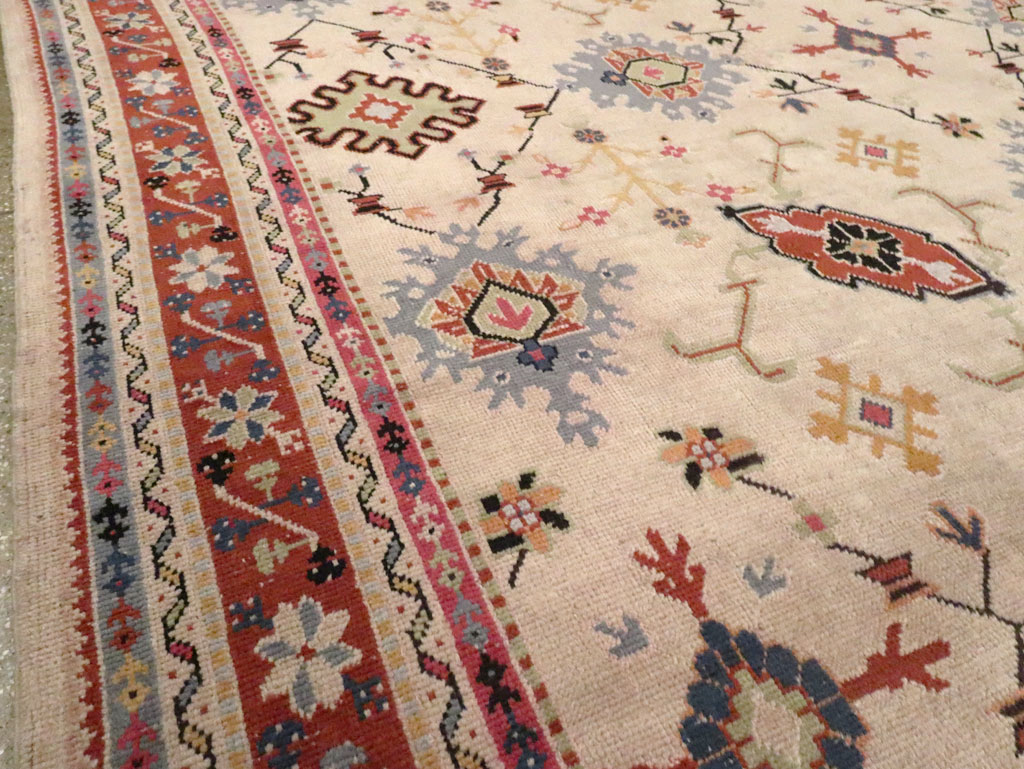 Vintage Turkish Oushak Large Room Size Carpet, No.29254 - Galerie Shabab