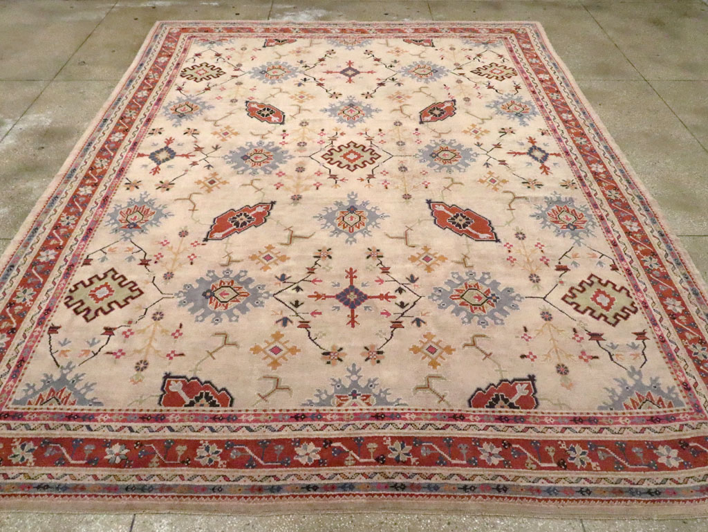 Vintage Turkish Oushak Large Room Size Carpet, No.29254 - Galerie Shabab