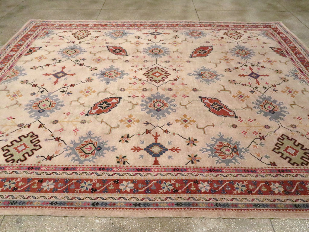Vintage Turkish Oushak Large Room Size Carpet, No.29254 - Galerie Shabab