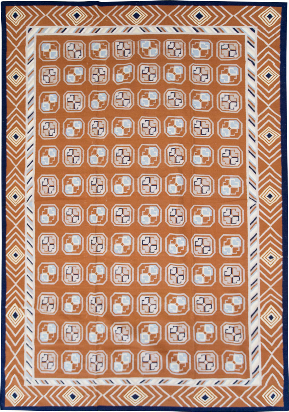 Modern Indian Flatweave Dhurrie Large Room Size Carpet, No.29266 - Galerie Shabab