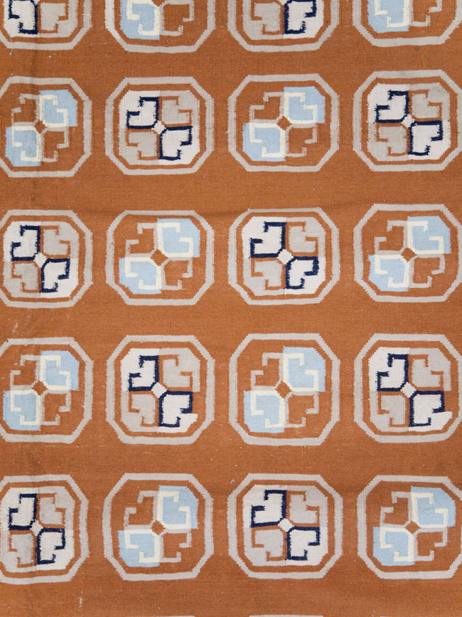 Modern Indian Flatweave Dhurrie Large Room Size Carpet, No.29266 - Galerie Shabab