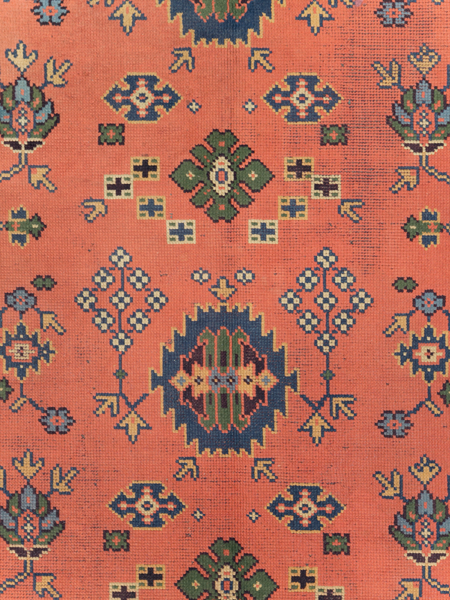Vintage Turkish Oushak Square Room Size Carpet, No.29271 - Galerie Shabab
