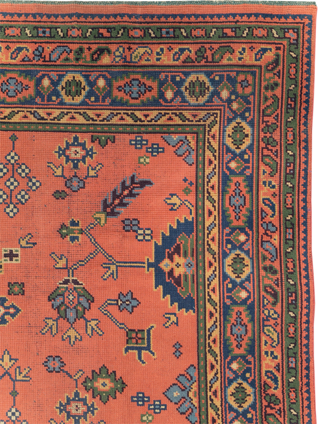 Vintage Turkish Oushak Square Room Size Carpet, No.29271 - Galerie Shabab