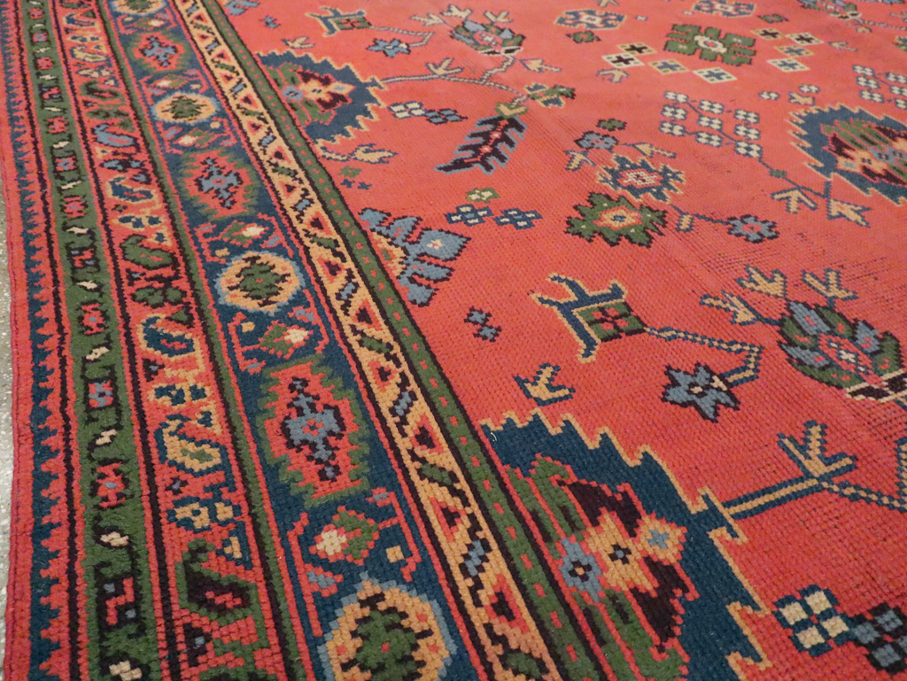 Vintage Turkish Oushak Square Room Size Carpet, No.29271 - Galerie Shabab