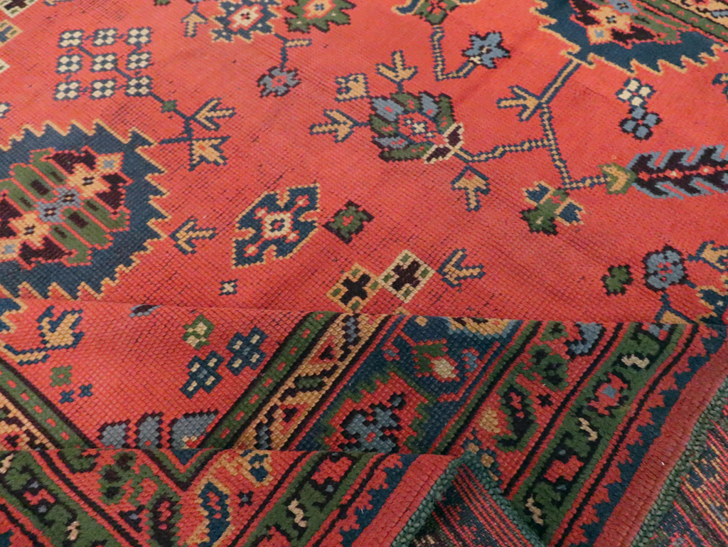 Vintage Turkish Oushak Square Room Size Carpet, No.29271 - Galerie Shabab