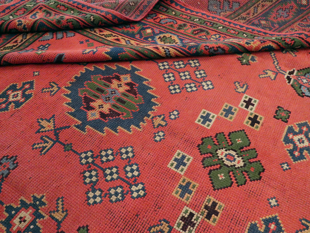 Vintage Turkish Oushak Square Room Size Carpet, No.29271 - Galerie Shabab