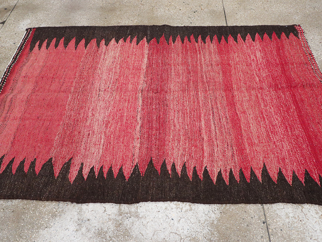 Vintage Persian Flatweave Kilim Accent Rug, No.29285 - Galerie Shabab