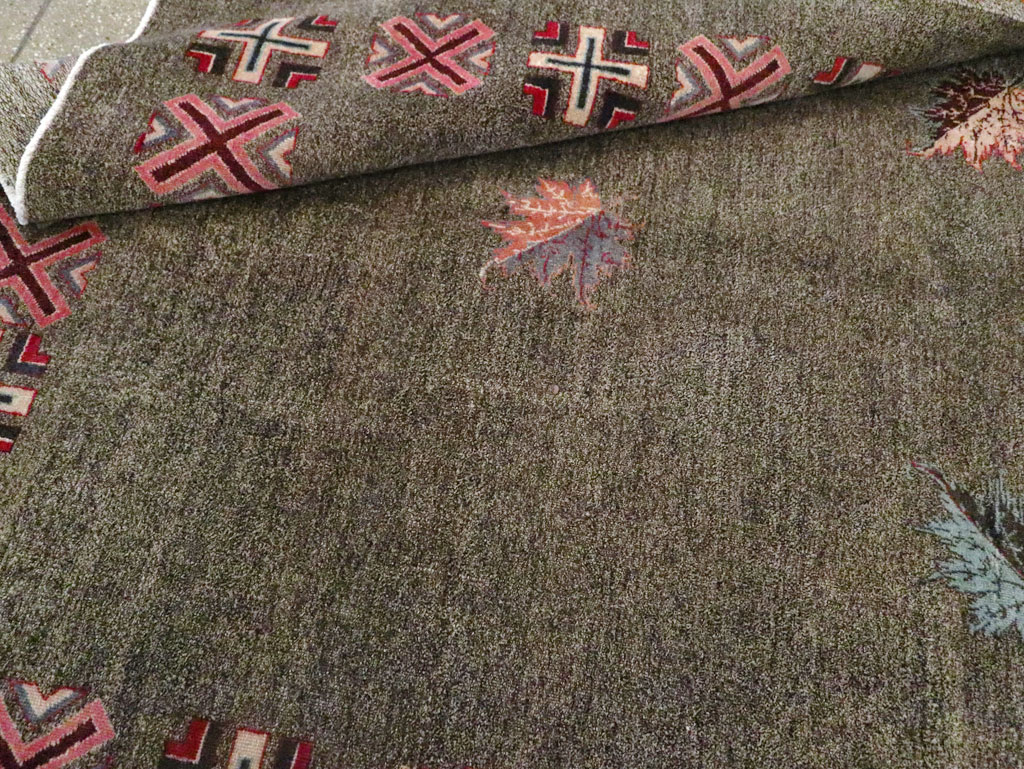 Vintage Persian Art Deco Mashad Accent Rug (Pair: 2 of 2), No.29298 - Galerie Shabab