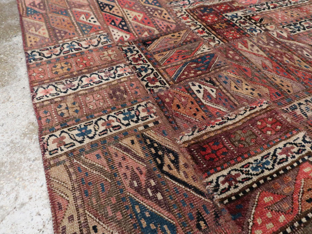 Vintage Persian Patchwork Style Accent Rug, No.29299 - Galerie Shabab