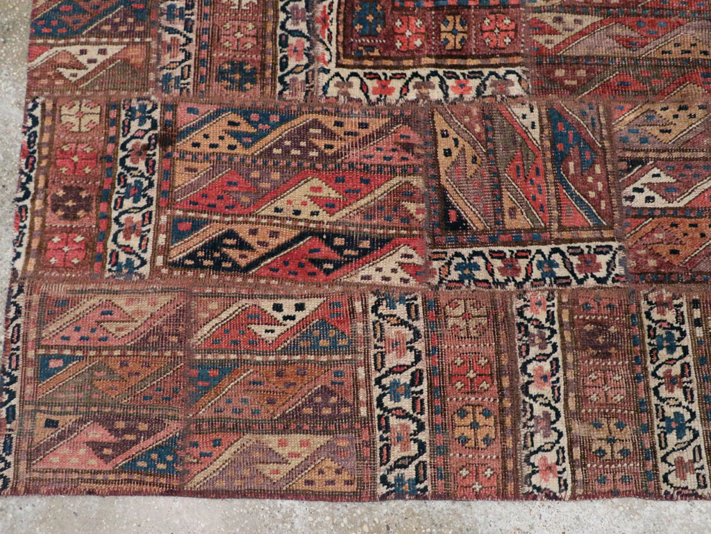 Vintage Persian Patchwork Style Accent Rug, No.29299 - Galerie Shabab