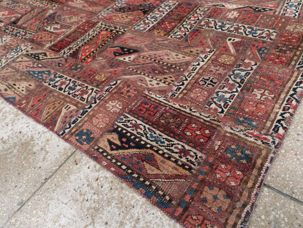 Vintage Persian Patchwork Style Accent Rug, No.29299 - Galerie Shabab
