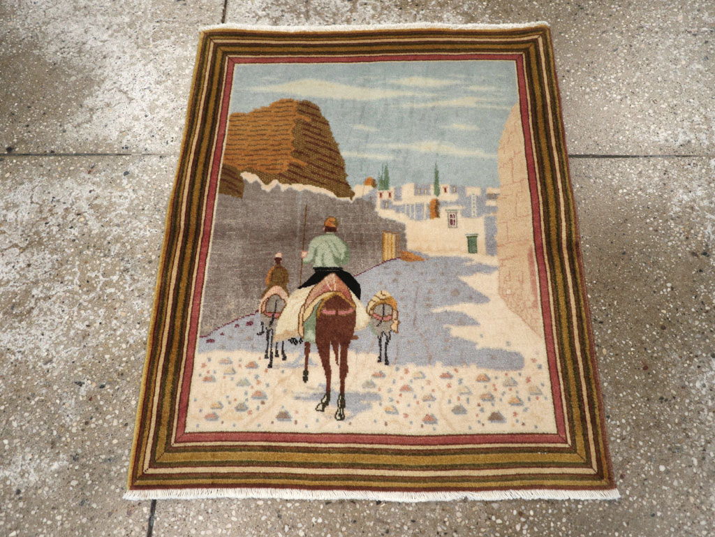 Vintage Persian Tabriz Pictorial Rug (Pair: 1 of 2), No.29300 - Galerie Shabab