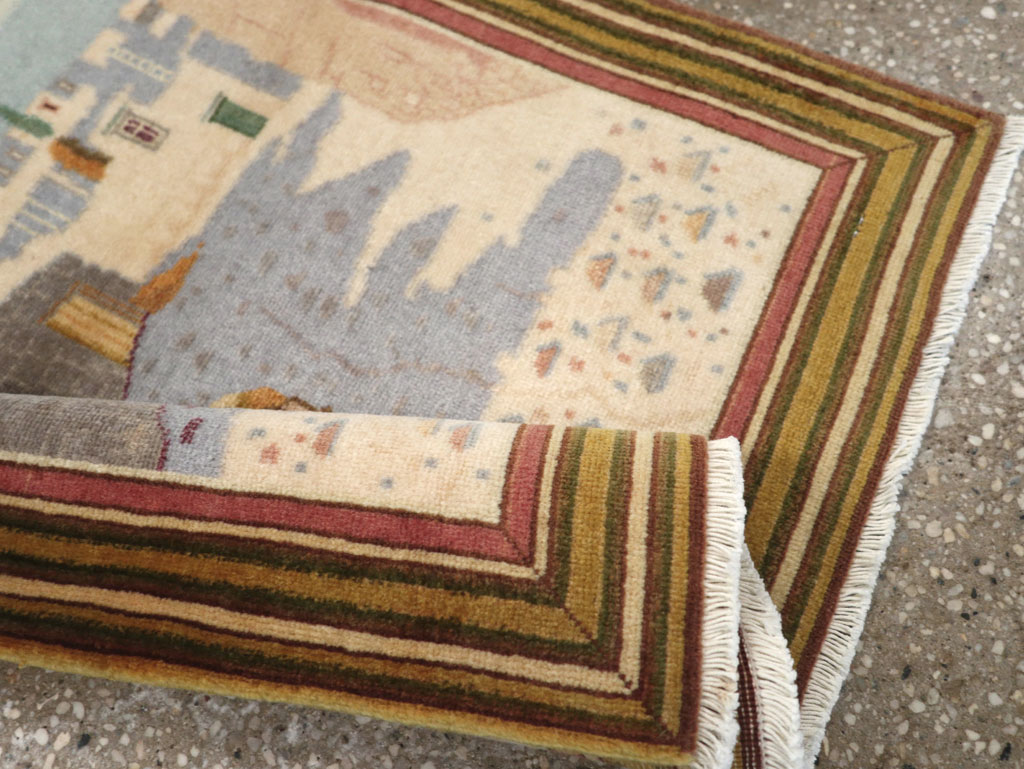Vintage Persian Tabriz Pictorial Rug (Pair: 1 of 2), No.29300 - Galerie Shabab