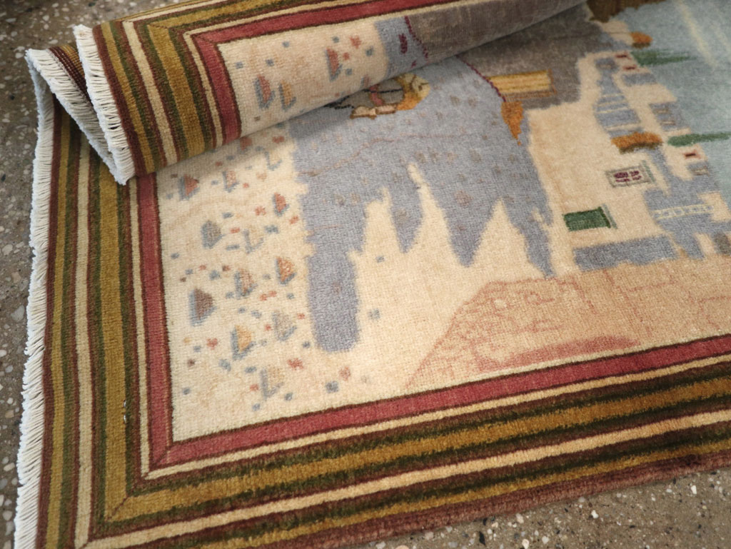 Vintage Persian Tabriz Pictorial Rug (Pair: 1 of 2), No.29300 - Galerie Shabab