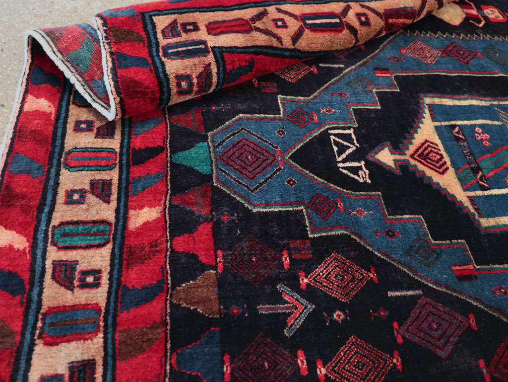 Vintage Persian Veramin Pictorial Accent Rug (Pair: 1 of 2) , No.29301 - Galerie Shabab