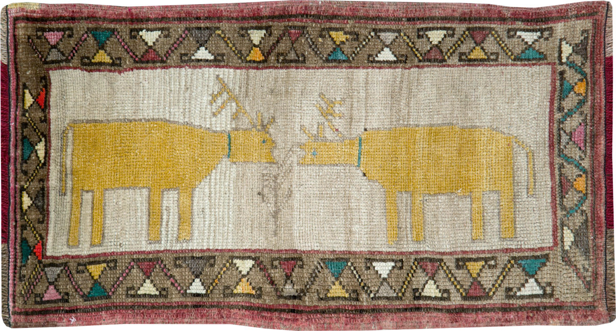 Vintage Anatolian Pictorial Rug, No.29316 - Galerie Shabab