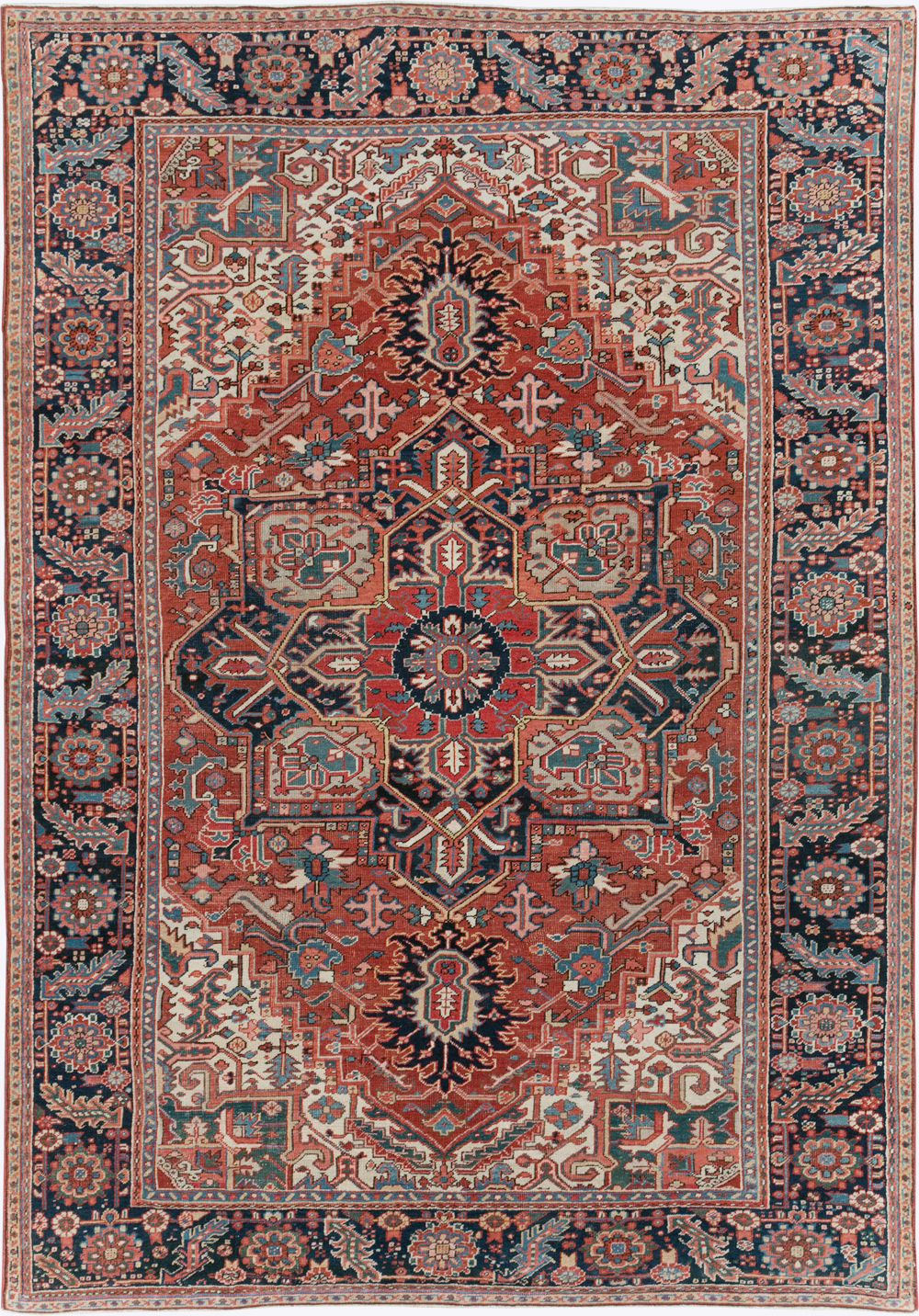 Vintage Persian Heriz Room Size Carpet, No.29332 - Galerie Shabab