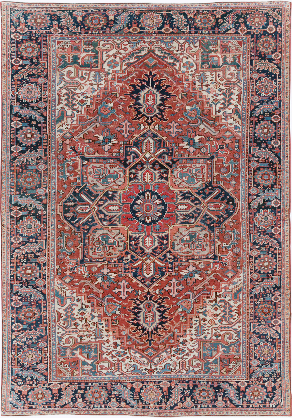 Vintage Persian Heriz Room Size Carpet, No.29332 - Galerie Shabab