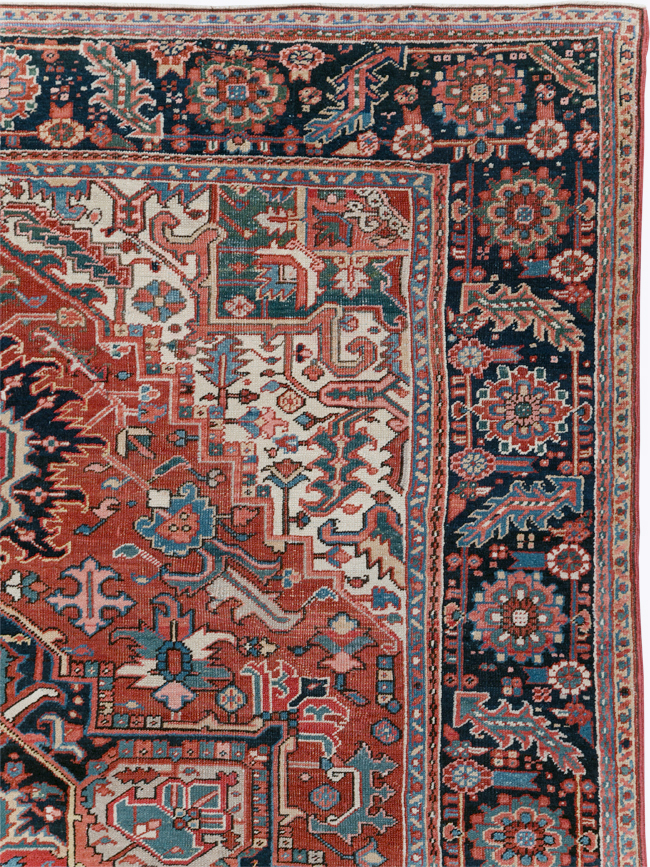 Vintage Persian Heriz Room Size Carpet, No.29332 - Galerie Shabab