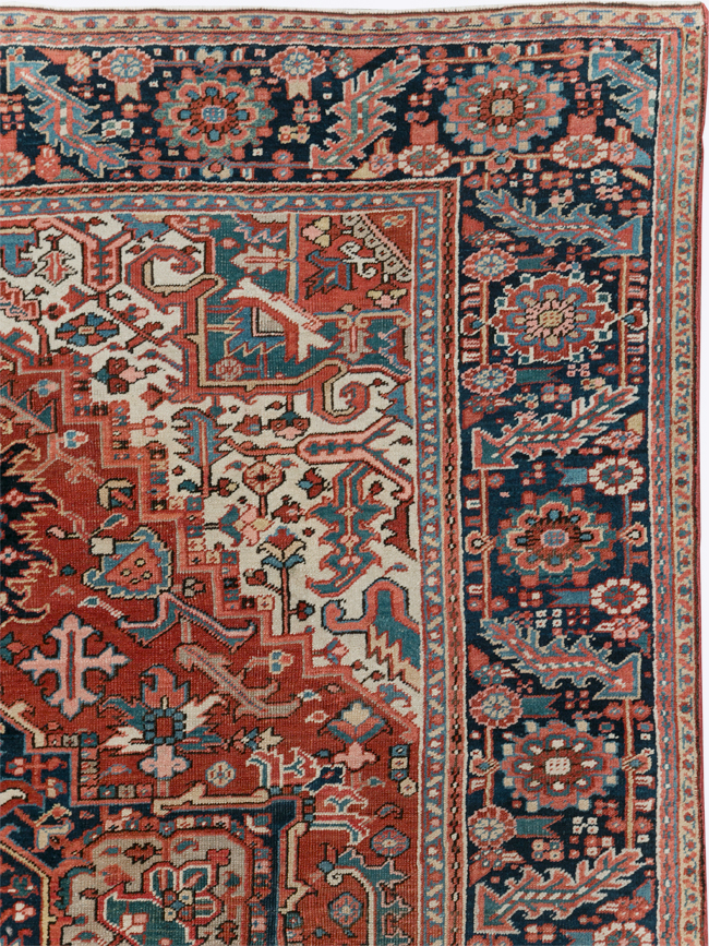 Vintage Persian Heriz Room Size Carpet, No.29332 - Galerie Shabab