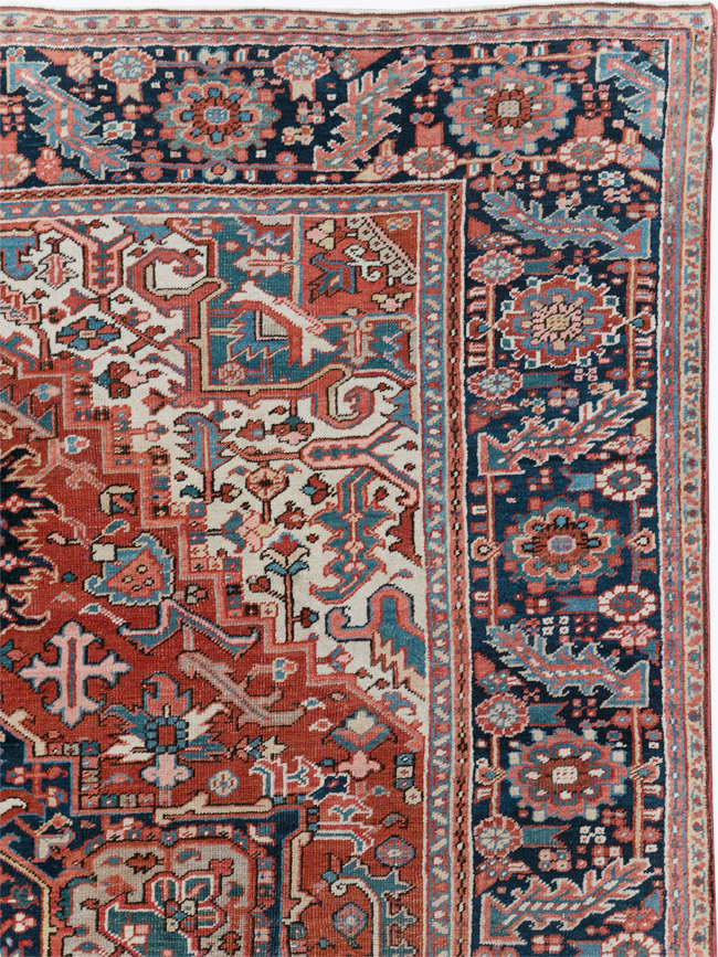 Vintage Persian Heriz Room Size Carpet, No.29332 - Galerie Shabab