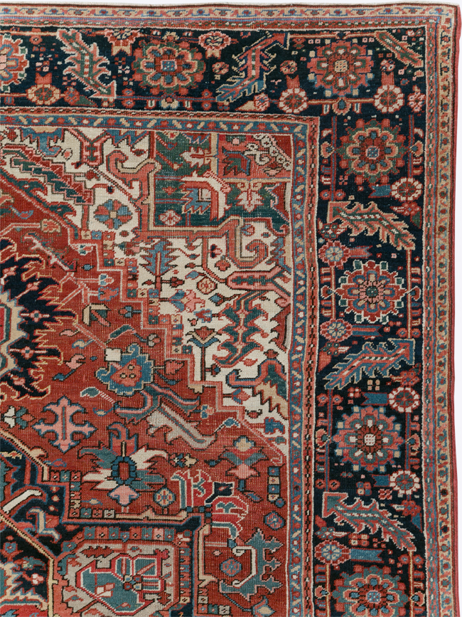 Vintage Persian Heriz Room Size Carpet, No.29332 - Galerie Shabab