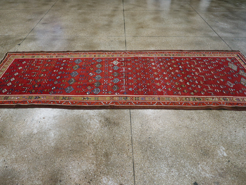 Vintage Persian Kurd Wide Gallery Runner, No.29333 - Galerie Shabab