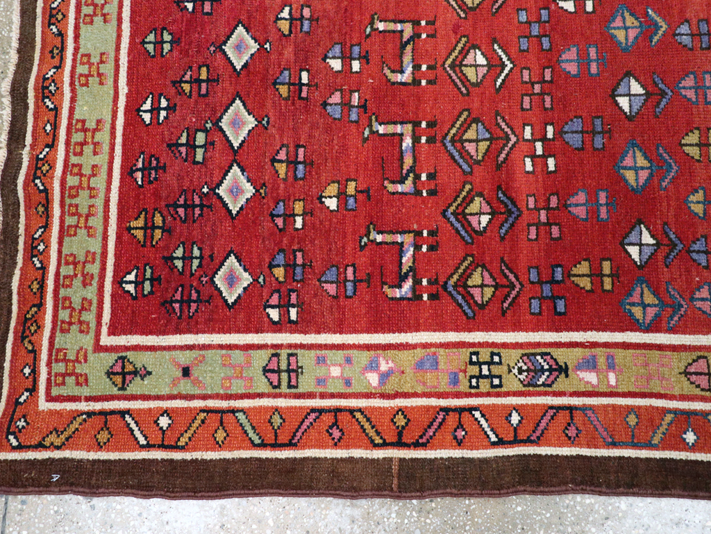 Vintage Persian Kurd Wide Gallery Runner, No.29333 - Galerie Shabab