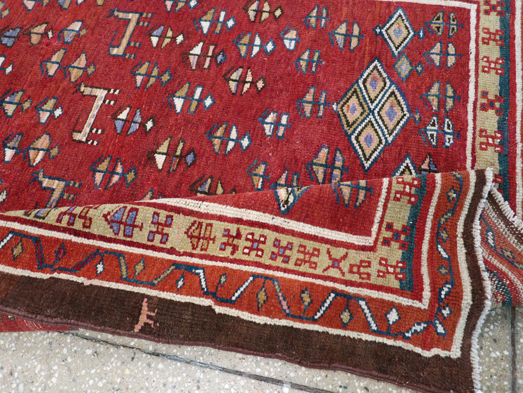 Vintage Persian Kurd Wide Gallery Runner, No.29333 - Galerie Shabab