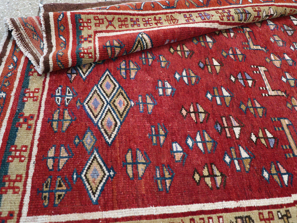 Vintage Persian Kurd Wide Gallery Runner, No.29333 - Galerie Shabab