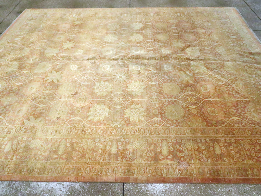 Vintage Persian Tabriz Small Room Size Carpet, No.29335 - Galerie Shabab