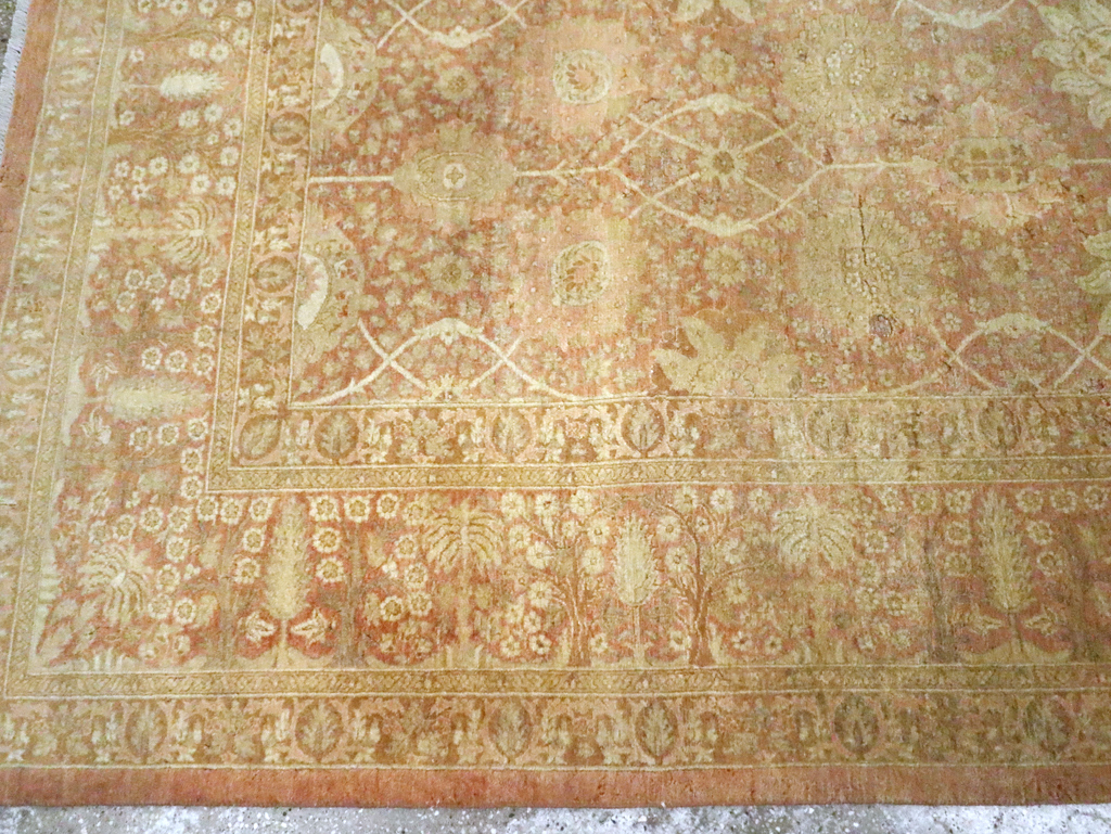 Vintage Persian Tabriz Small Room Size Carpet, No.29335 - Galerie Shabab