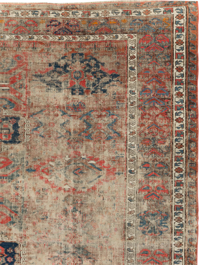 Antique Central Asian Flatweave Soumak Room Size Carpet, No.29347 - Galerie Shabab
