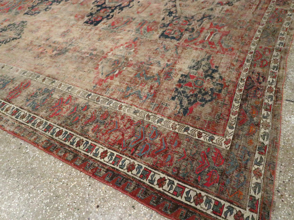 Antique Central Asian Flatweave Soumak Room Size Carpet, No.29347 - Galerie Shabab