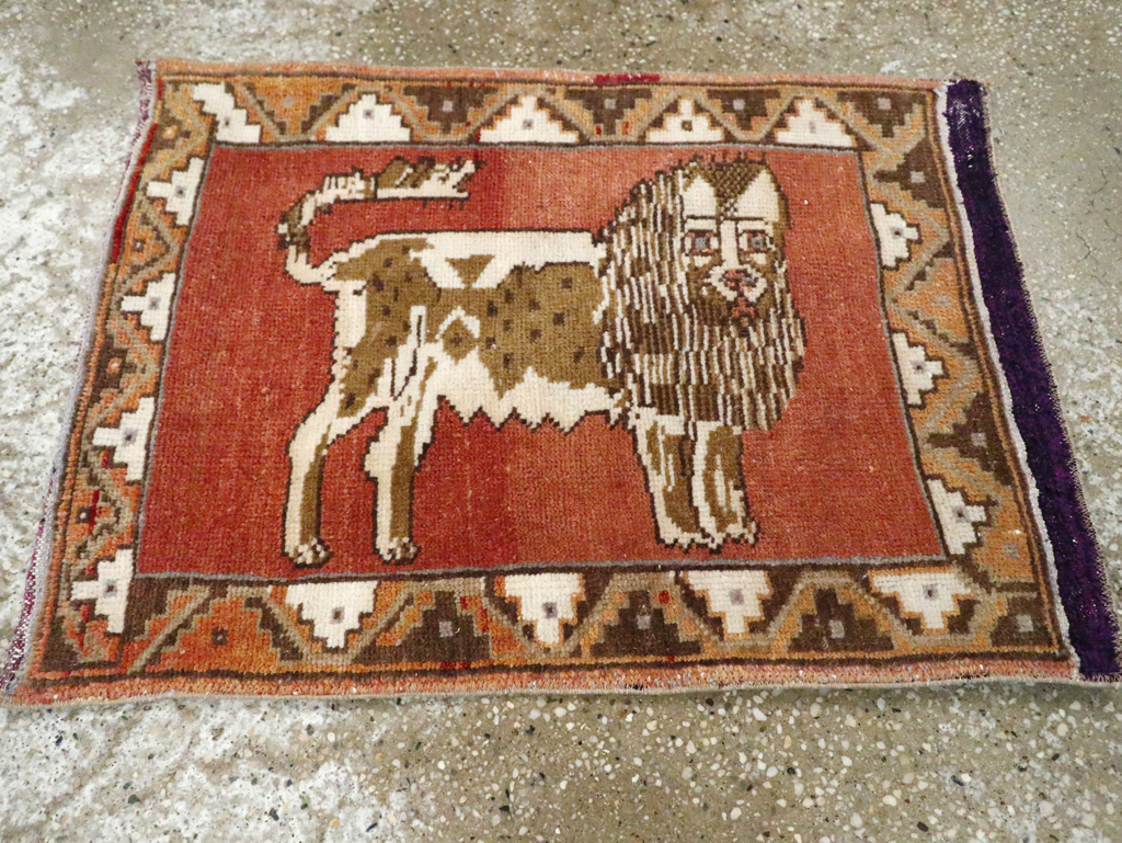 Vintage Turkish Anatolian Pictorial Rug (Pair: 1 of 2), No.29349 - Galerie Shabab