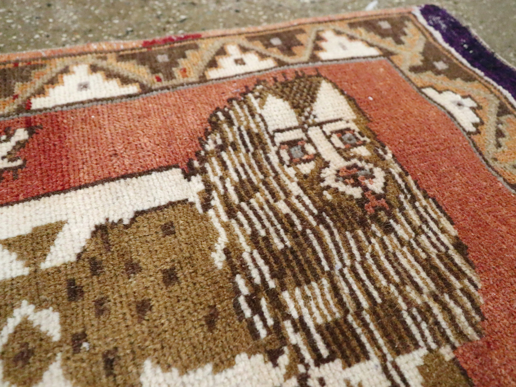 Vintage Turkish Anatolian Pictorial Rug (Pair: 1 of 2), No.29349 - Galerie Shabab