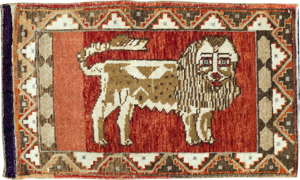 Vintage Turkish Anatolian Pictorial Rug (Pair: 2 of 2), No.29350 - Galerie Shabab