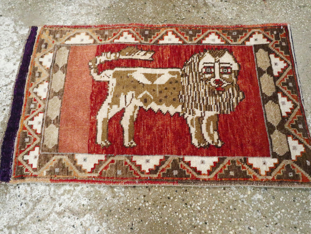 Vintage Turkish Anatolian Pictorial Rug (Pair: 2 of 2), No.29350 - Galerie Shabab