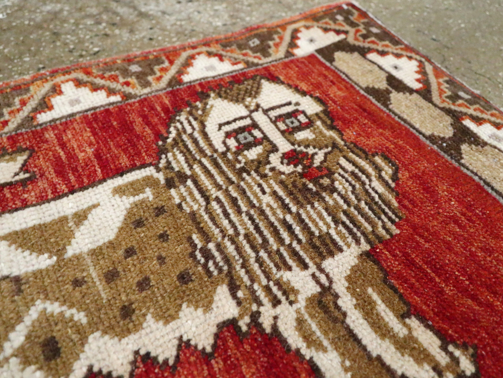Vintage Turkish Anatolian Pictorial Rug (Pair: 2 of 2), No.29350 - Galerie Shabab
